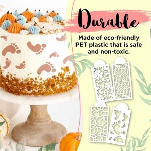 Cake decor stencils – Šablóny na ozdobu torty (10 kusov) 03