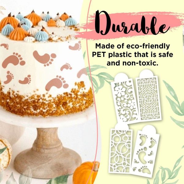 Cake decor stencils – Šablóny na ozdobu torty (10 kusov) slider