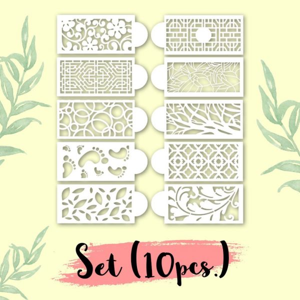 Cake decor stencils – Šablóny na ozdobu torty (10 kusov) slider