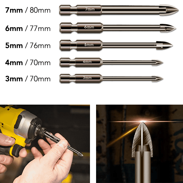 Univerzálne viacúčelové vrtáky (5 ks) slider